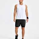 Mens Running Athletic Shorts with Zipper Pocket 5" Quick Dry 2 in 1 Liner Gym Sport Basketball Workout Swim (Black, S)