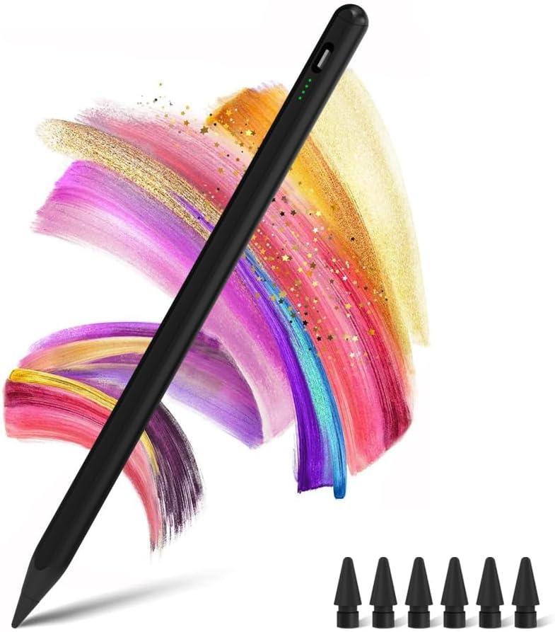 Stylus Pen for iPad (2018-2025), iPad 10th/11th/Air/Mini/A16 | No Bluetooth Needed, Fast Charging, Palm Rejection, Battery Indicator | Affordable Digital Pen for Note-Taking & Drawing