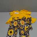 Kucnuzki Baby Girl Clothes Toddler Girl Outfit Ruffle Sleeve Shirt Floral Pant Set Fall Winter Clothing for Girl, Size 18-24 Months