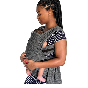 Boppy ComfyFit Adjustable Baby Carrier, 8-35lbs, Heathered Gray, Hybrid Carrier, Newborn to Toddler with Adjustable Straps & Comfort of A Baby Wrap