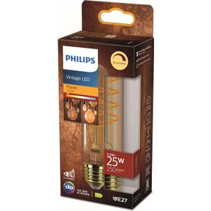Philips LED Premium Classic Dimmable T32 Gold Light Bulb [E27 Edison Screw] 5.5W - 25W Equivalent, Flame (2000K)