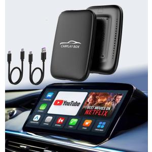 Quanlex 5-in-1 Wireles CaPlay and Android Auto Wireles Adapter, 2025 Upgraded Wireles CarPla Adapter Support TF Card/Mirroring,Video Ai Box for Cars from 2016 & iOS10+,Support Netflix/YouTube