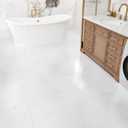 Wallercity 16PCS White/Red Marble Peel and Stick Floor Tiles Thick Non-Slip Vinyl Flooring Sheets for Bathroom Kitchen RV 12x12 Inch Square Waterproof Floor Stickers for Hallway Bedrom Living Room