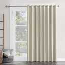Sun Zero Easton Extra-Wide Blackout Grommet Sliding Patio Door Curtain Panel (84"W x 100"L (Pack of 1), Pearl)