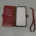 XcaseBar for iPhone 14 Pro 6.1" Wallet case with RFID Blocking Zipper Credit Card Holder, Flip Folio Book PU Leather Phone case Shockproof Cover Women Men for Apple 14Pro case Red