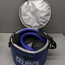 celpack Portable Ice Therapy Machine for Post-Operative Recovery, Sports Injuries, Knee Pain, Sprains, Swelling, Full Knee Brace with Silent Pump, Timer Remote Control Cold Therapy Device, Blue