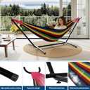 Garvee 2 Person Hammocks with Stand for Outside, Double Hammocks Portable Space Saving Heavy-Duty Steel Stand for Indoor Outdoor Patio with Carrying Bag, 450 lbs Capacity