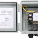 Briidea Irrigation Pump Start Sprinkler Relay, Waterproof Box, 2-Pole AC Contactor, 40A 24V Coil, Compatible with Pumps Up to 5HP