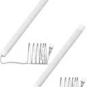 ASOKO 16 Inch Under Cabinet Lights,Plug and Play Under Counter Lighting,6000K Cool White with 700LM Bright,ETL Light Bar with ON/Off Switch for Kitchen, Desk,Workbench-2 Pack
