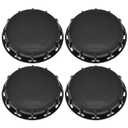 QWORK 6" Solid Cap W/Gasket for IBC Tote, IBC Tote Water Tank Cover, 4 Pack Leak-Proof Design Plastic IBC Tank Adapter Storage Cap for Chemical Food and Industrial Storage, Black