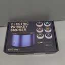 Electric Whiskey Smoker Kit with Built-in Lighter, Rechargeable Cocktail Smoker for Drinks & Food, Includes 6 Wood Chips & USB Charging – Unique Flame Gift for Men, Dad, or Husband