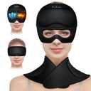 3 in 1 Migraine Relief Cap Neck Ice Pack Wrap Gel and Ice Eye Masks, Detachable Ice Caps with Eyes Masks, Hot and Cold Therapy for Relief of Headaches, Stiff Neck and Eye Fatigue
