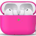 2 x RFUNGUANGO for AirPods Pro 3 Case 2025 with Cleaner Kit and Keychain, Soft Silicone Protective Cover for Apple AirPods Pro 3rd Generation Case, Support Wireless Charging, Rose Red