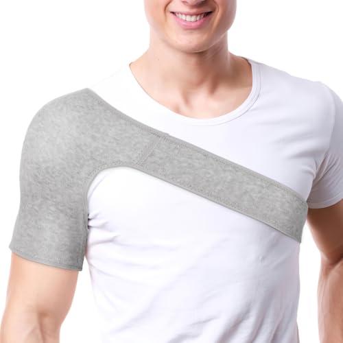 Ipetboom Shoulder Brace: Rotator Cuff Support Brace Wrap for Men and Women - Shoulder Compression Sleeve for Preventing Strains and Dislocation, M