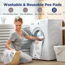 Washable Pee Pads for Dogs, Extra Large 72"x72" Super Absorbent Reusable Training Dog Pads, 100% Waterproof Non-Slip Dog Mat for Training, Whelping, Housebreaking, Incontinence, for Playpen, Crate