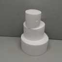 Bright Creations 3 Piece Round Foam Cake Dummy Set for Decorating - Faux Cake in 3 Sizes for Birthday - Wedding Display (10.8 Inches Tall)