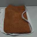 KlaOYer Woven Faux Suede Tote Bag for Women Large Vegan Hobo Purse Summer Travel Shoulder Bag Crossbody Purse Handbag (Brown)