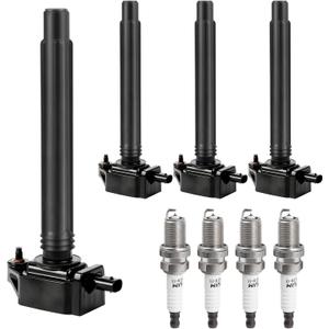 Ignition Coil Pack Spark Plugs Replacement for L4 2.4 2015 2016 2017 2018 2019 2020 2021 Jeep Renegade Cherokee Compass, Ram ProMaster, 13-16 Dodge Dart, 16-18 Fiat 500X, UF751 UF754
