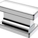 Alzassbg 10 Pack Polished Chrome Cabinet Knobs, 1.46 Inch(37mm) Rectangle Kitchen Hardware Knobs for Cabinets and Drawers AL6061CP