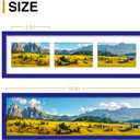 decorUhome 6x20 Picture Frames Collage Wall Decor, Display 3Pcs 4x6 Photos with Mat or 1Pcs 6x20 Unmatted, 3 4x6 Collage Picture Frames for Wall Mounting, Royal Blue