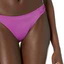 Amazon Essentials Women's Side Tab Bikini Swimsuit Bottom (Large, Violet)