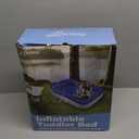 Inflatable Toddler Travel Bed  Portable Toddler Bed with Safety Bumpers, Toddler Floor Bed for Travel, Camping, Sleepovers  Kids Blow Up Bed with Pump & Carry Bag (Grey)