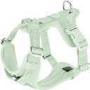 No Pull Dog Harness with Lycra, Three-Point Force Dispersion & 3D Padding, Adjustable Breathable Mesh for Small Medium Large Dogs(Light Green,L)