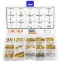 M2 Hex Brass Standoff,390pcs M2 Male Male Board Hexagon Threaded Pillar, Hexagonal PCB Motherboard Spacer Bolt Screw Nut Assortment Kit Mounting for PCB, Computer & Circuit Board