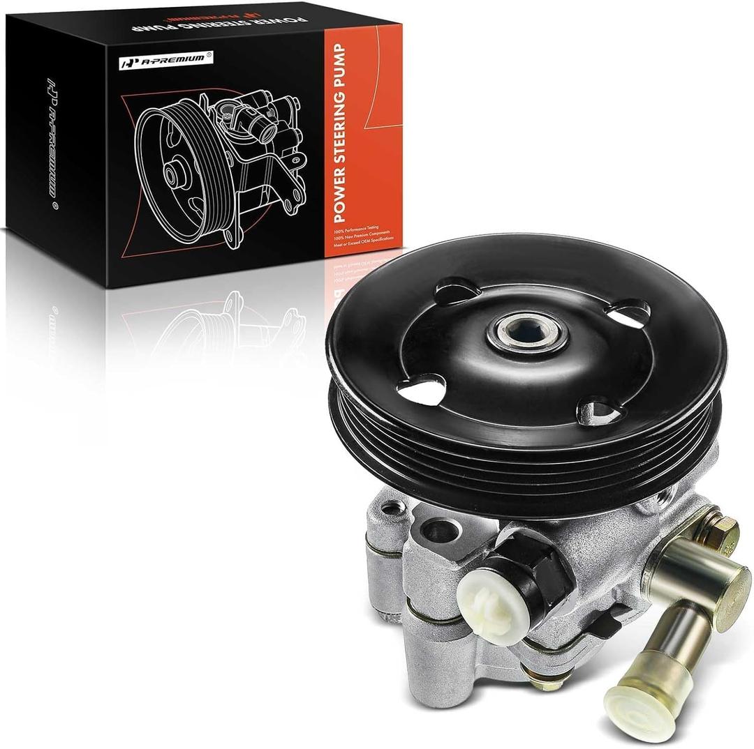 A-Premium Power Steering Pump, with Press-On Pulley, Not Nut Retained, Compatible with Toyota Camry 2002-2006 & Lexus ES300 2002-2003, ES330 2004-2006, 3.0L 3.3L, Replace # 44320-07012, PSP1282