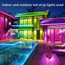 300 ft Outdoor LED Strip Lights Waterproof,IP68 Waterproof LED Light Strips with Remote,App Control Music Sync RGB Outdoor LED Rope Lights,LED Lights for Bedroom,Roof,Deck,2 Rolls of 150ft