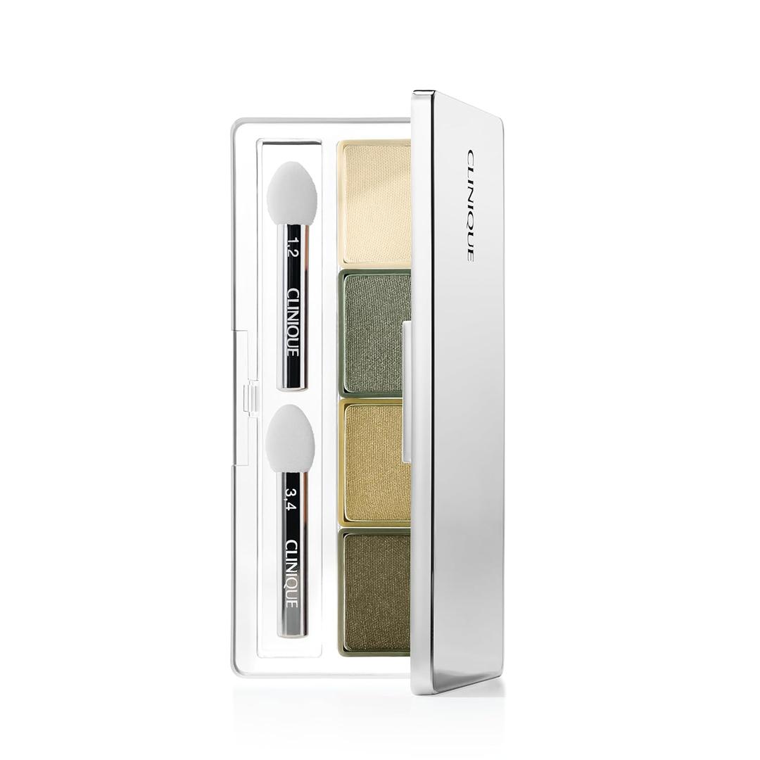 Clinique All About Shadow Eye Shadow Quad | Long Lasting, Crease + Fade Resistant + Safe For Sensitive Eyes (AE On Safari - Shimmer)