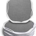 UMIRRO Absorbent Drink Coasters for Tabletop Protection | Silicone Coasters for Drinks Absorbent with Felt Pads | Cup Mat for Coffee, Beer, Wine | Non-Slip, Unbreakable and Kid Safe | Grey Set of 4 (15. Concrete Gray)