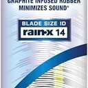 Rain-X Acoustix 14" Wiper Blades (Pack Of 1), Whisper Quiet Automotive Replacement Windshield Wipers, Plasma Treated & Graphite-infused Coating for Smooth Performance & Long-lasting Durability