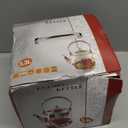 Tea Kettle Pot for Stove Top,Porcelain Large Enamel Teakettle,3.3L Colorful Teapot Floral Ceramic for Stovetop,Retro Classic Design (Ivory)