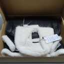 DIASHINY Women's Faux Shearing Fur Winter Coat Warm Thick Fur Lined Faux Leather Jacket (Small)