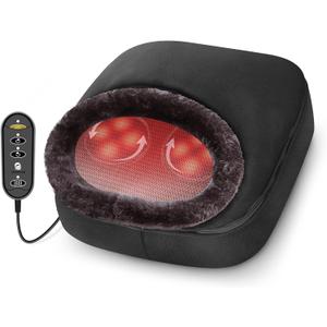 COMFIER Foot Warmer Massager,Gifts for Women,Men,Shiatsu Foot Massager with Heat, Electric Heating Pad for Back Feet,Back Massager for Pain Relief(Black)