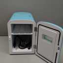 Frigidaire Retro Mini Personal Fridge Cooler, Holds up to 9 Cans, Portable for Car, Office, Bedroom, Dorm Room, or Cabin, Includes 110V AC and 12V DC cords - 11.8"D x 7.1"W x 10.1"H, Blue