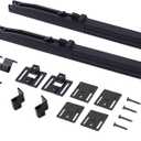 2PCS Hole-Free Barn Door Soft Close Mechanism, Upgraded Design Sliding Door Hardware Spring Buffer Damper, One Way Operation Invisible Door Stopper Adjustable Actuators with Actuator Spacers