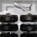 WILLED Rechargeable RGB Puck Lights with Remote Control, 1200mAh Battery Operated Tap Lights, Dimmable Touch Under Cabinet Lighting, Wireless Push Light, LED USB Shelf Light (6 Pack) (Black)