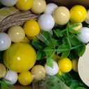 Skylety 3 Pcs Lemon Decorations for Home Lemon Kitchen Decor and Accessories Summer Farmhouse Mason Jar Table Centerpieces with Fake Plants Wooden Lemons Garland Bead Twine for Tiered Tray Home Decor