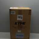 KYME Hardside Carry On Luggage 22x14x9 Airline Approved with TSA Lock Hardshell 22 Inch Suitcase with Spinner Wheels Small Travel Rolling Luggage with Cup Holder for Men Women Green