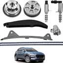 24350-2E700 24321-2E010 Timing Chain Kit w/VVT Sprockets &Control Valve Fits for Hyundai Elantra 17-20, Veloster 19-21, Kona 18-21; Fits for Kia Forte 17-22, Forte5 2017-2018 2.0L Only