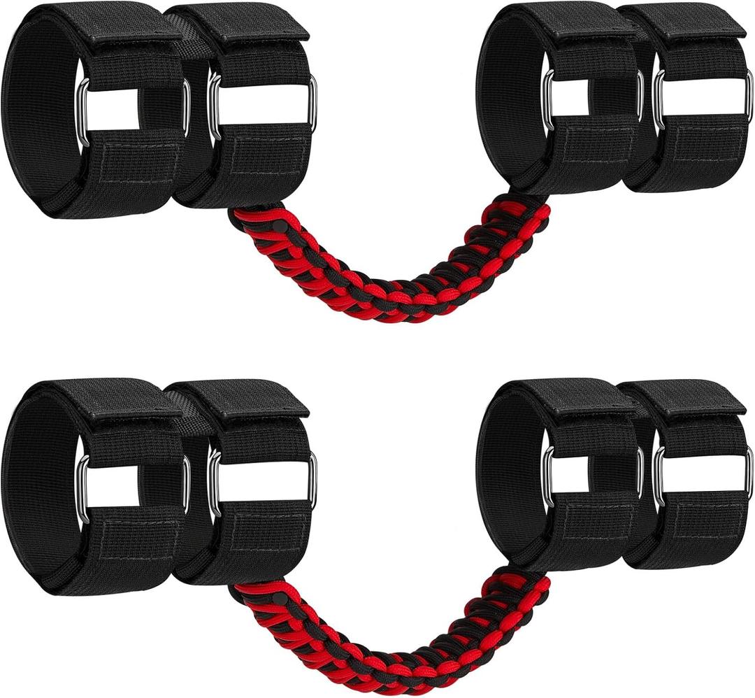 Grab Handles Roll Bar Hand Grips Accessories for Jeep Wrangler TJ JK JL & Gladiator, fits Sahara/Rubicon/Willys/4XE/Sport (No Sky One-Touch), Red 2 Packs