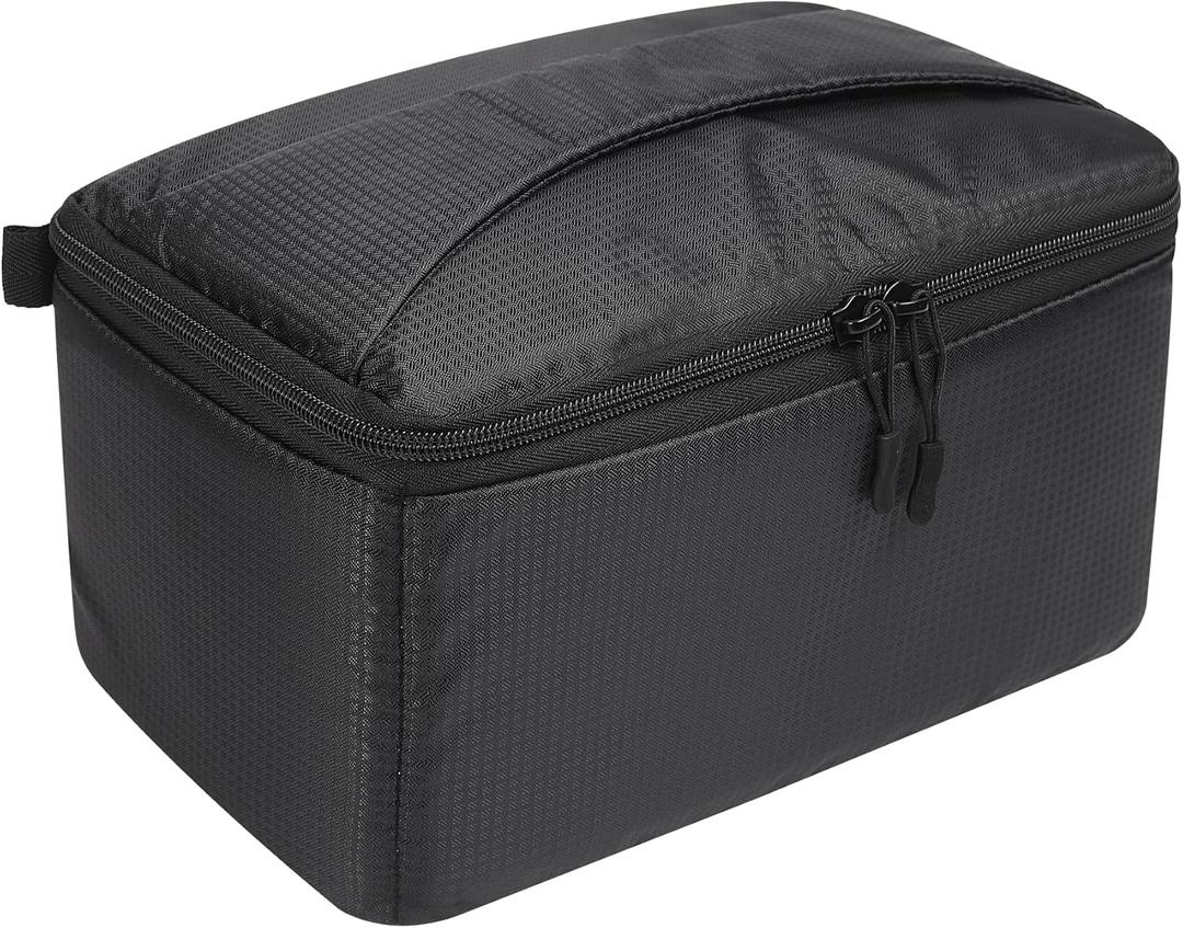 Waterproof Camera Case Bag Insert Partition PaddedAnti-shock Lens Pouch for SLR SLR Canon Nikon Sony Camera Lens and Accessories , Black, Small