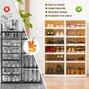 24Pairs Collapsible Shoe Rack Organizer Foldable Shoe Cabinet with Doors, 6Tiers,24Pairs