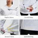 LOOGU Women's UPF 50+ Sun Protection Hoodies Shirts Slim Fit Long Sleeve Lightweight Quick Dry Fishing Hking Outdoor (White)