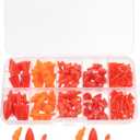 2 x Operitacx 160pcs Snowman Decoration - Plastic Red Nose Carrot, Xmas Snowman Nose