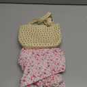Toddler Girls Floral Dress Square Neck Puff Sleeve A-Line Smocked Dress with Bag Toddler Girls Summer Outfits (2-3T)
