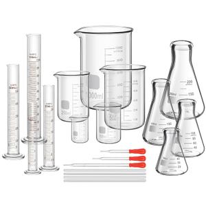 Frienda 20 Pcs 50/100/250/500/1000ml Lab Glassware Beaker Set