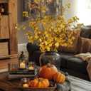 DuHouse 6 Pcs Gold Artificial Eucalyptus Stems,Faux Glitter Eucalyptus Branches for Christmas Wedding Holiday Centerpieces, Vase Filler, DIY Floral Arrangement, Home Decor